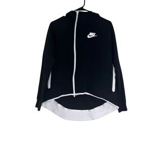 Nike Women's Tech Fleece Cape Hoodie Black Full Zip Size Medium